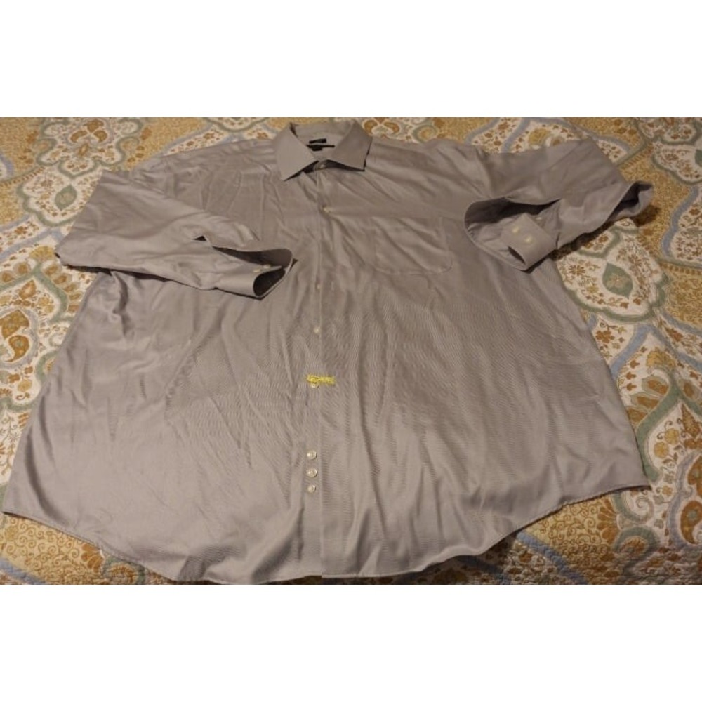 Pronto Uomo Non-Iron Classic Fit‎ Gray Dress Shirt 19 34/35